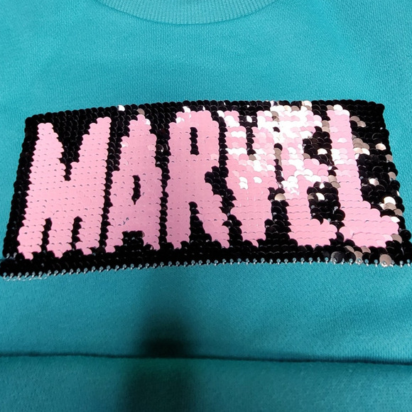 Spotted Zebra Marvel Girls' French Terry Long-Sleeve Dress Size Medium (8Y) - Picture 7 of 14